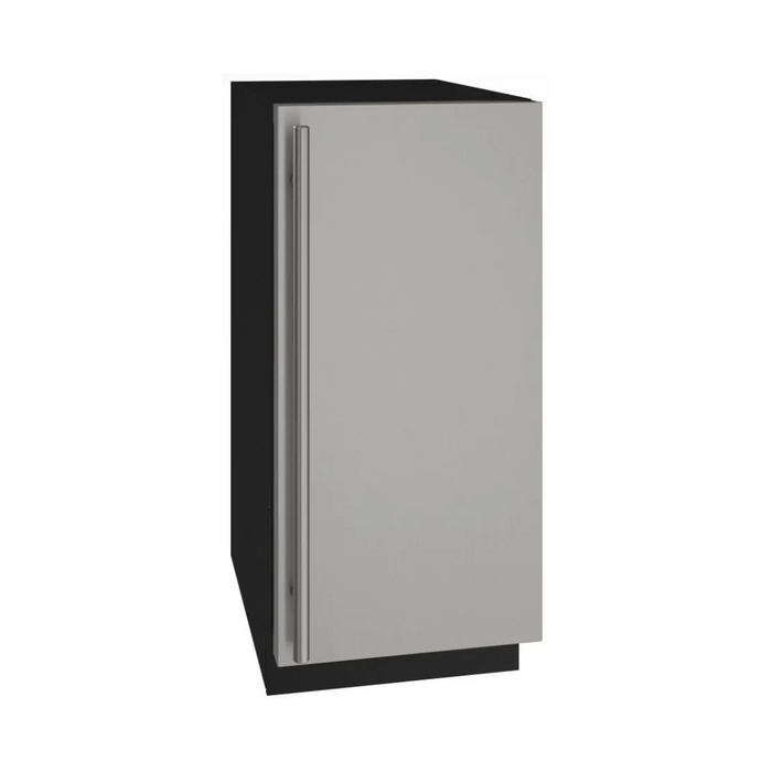 U-Line 1 Class UHNB315SS01A 15 Inch Nugget Ice Machine with LED Lighting, Eco Friendly, Digital Controls, Soft Close Door and Black Interior