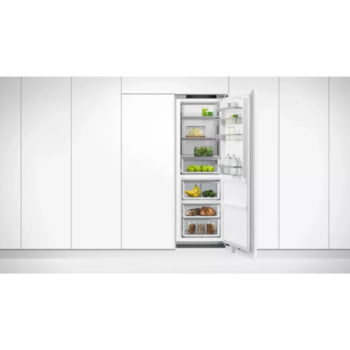 Fisher & Paykel Series 9 RS2474S3RH1 24 Inch Built-In Panel Ready Column Smart Refrigerator with 10.8 cu. ft. Capacity, Three Independent Food Zones, Internal Water Dispenser, Adjustable Glass Cantilevered Shelves (Reversible Door Swing)