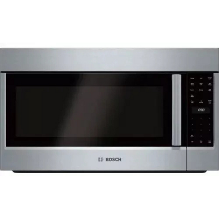 Bosch 500 Series HMV5053U 2.1 cu. ft. Over-the-Range Microwave Oven with 1,100 Cooking Watts, 385 CFM, Sensor Cooking, Automatic Defrost, Popcorn Program and LED Lighting