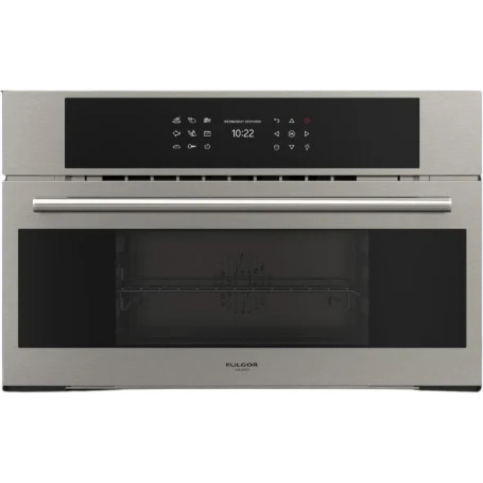 Fulgor Milano 700 Series F7DSCO30S1 30 Inch Single Steam Electric Wall Oven with 1.2 Cu. Ft. Capacity, Steam Self-Cleaning, 12 Cooking Functions, Creactive Touch Control, Cool Touch Door, Interior Lighting, Meat Probe, and Removable Water Tank