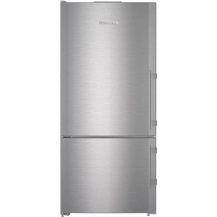 Liebherr CS1401RIM 30 Inch Counter Depth Bottom-Freezer Refrigerator with 12.8 cu. ft. Capacity, DuoCooling, SmartSteel Construction, Ice Maker, SuperCool, LED Lighting, Height Adjustable Glass Shelving, Two Vegetable Drawers: Left Hinge