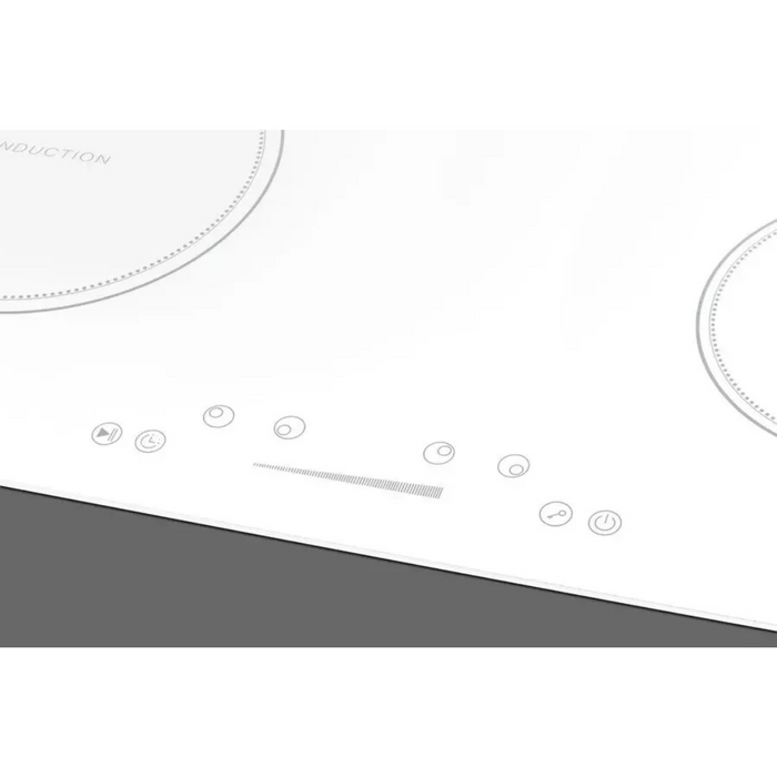 Summit SINC4B302W 30 Inch Induction Cooktop with 4 Elements, EuroKera Glass Surface, Timer, Auto Shut Off, Overflow Protection, Child Lock, Residual Heat Indicator Light, and ADA Compliant