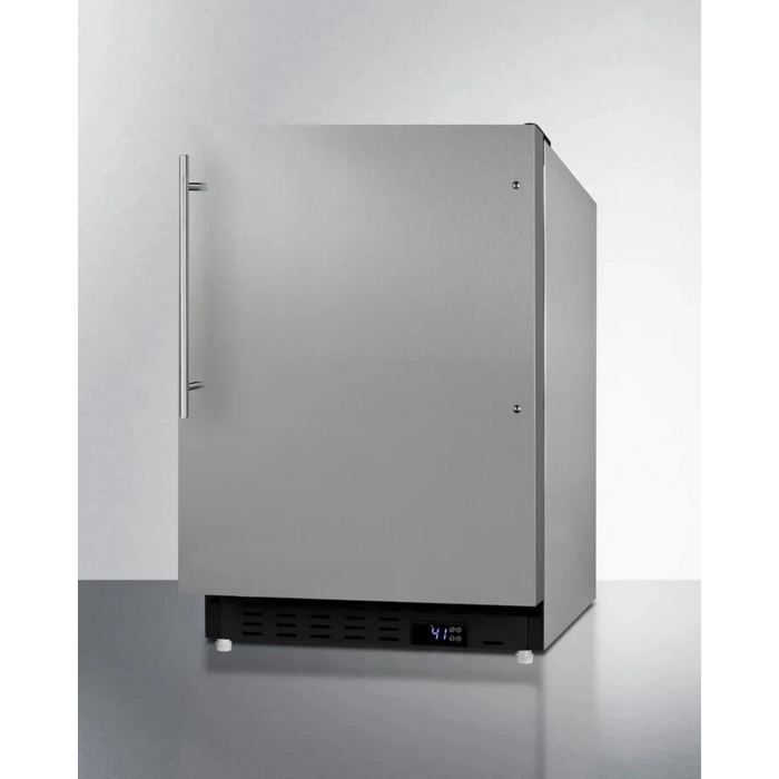 Summit ALR47BCSSHV 21 Inch Built-In All-Refrigerator with 3.53 Cu. Ft. Capacity, Adjustable Glass Shelves, Insulated Door, Open Door/Temperature Alarms, Automatic Defrost, and ADA Compliant