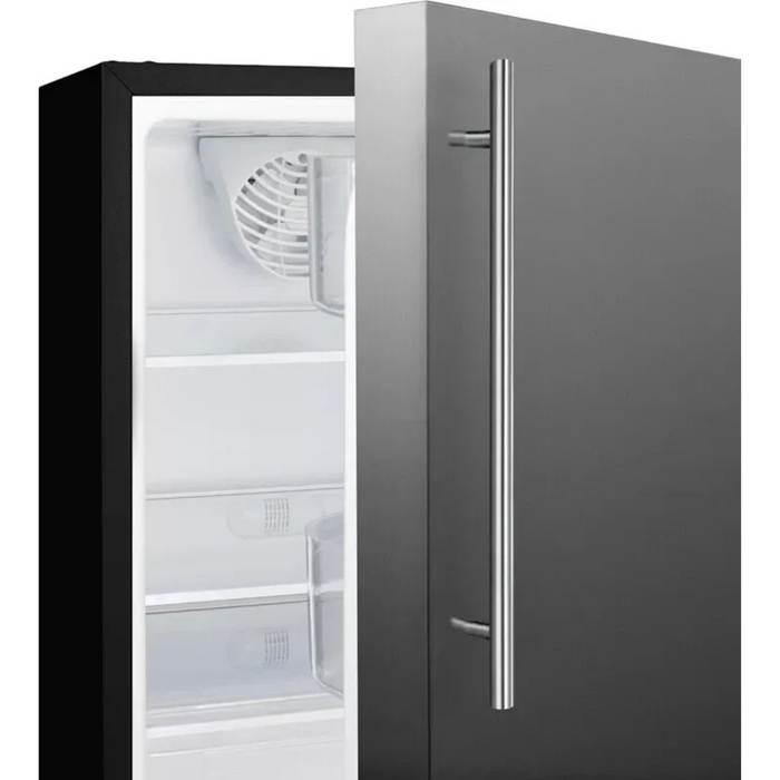 Summit ALR47BCSSHV 21 Inch Built-In All-Refrigerator with 3.53 Cu. Ft. Capacity, Adjustable Glass Shelves, Insulated Door, Open Door/Temperature Alarms, Automatic Defrost, and ADA Compliant