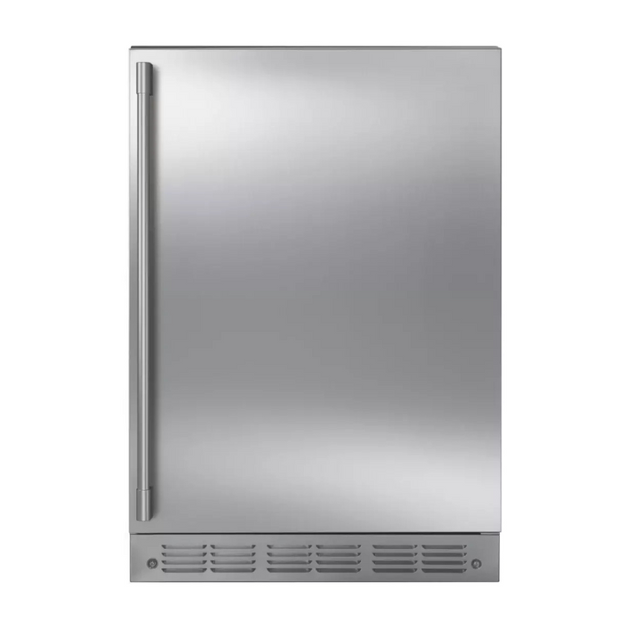 Monogram ZIFS240NSS 24 Inch Freestanding/Built-In Fresh-Food Refrigerator with 5.4 Cu. Ft. Total Capacity, Spillproof Glass Shelves, Vegetable Pan, Digital Touch Control, Interior LED Lighting, Sabbath Mode, Lock, Leveling Legs, and Star-K Certified