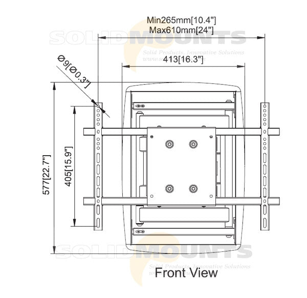 Flush In wall (.9"-26.8" extension) Articulating 42" to 80" - TheAvDudes.com