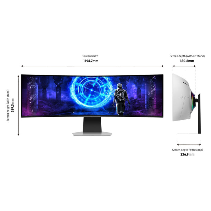 Samsung LS49DG956SNXGO Odyssey OLED G9 (G95SD) Curved Gaming Monitor 49-Inch Dual QHD 240Hz 0.03ms in Metal