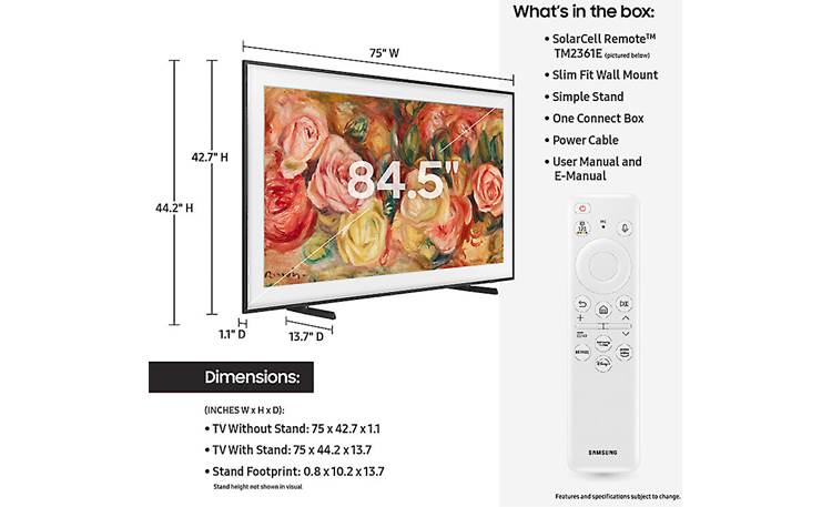 Samsung The Frame QN85LS03D 85" 4K HDR Smart QLED TV QN85LS03DAFXZA