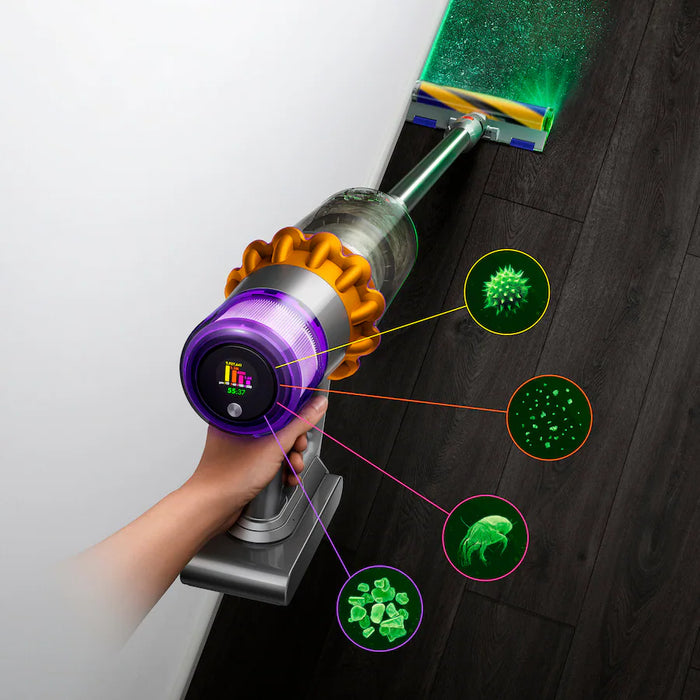 Dyson 473814-01  V15s Detect Submarine Cordless Vacuum with 10 accessories - Yellow/Nickel