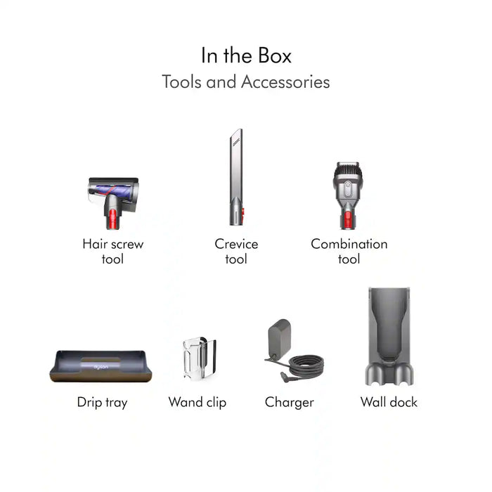 Dyson 473814-01  V15s Detect Submarine Cordless Vacuum with 10 accessories - Yellow/Nickel