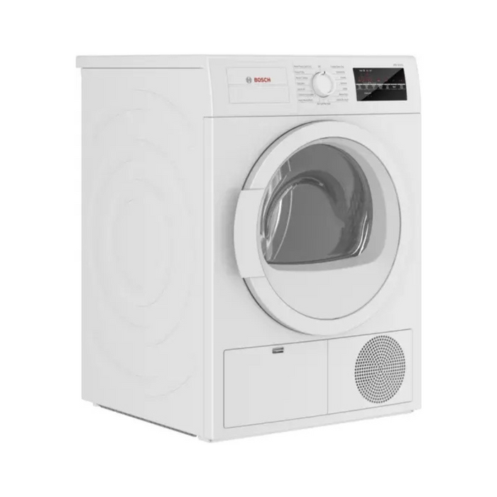 Bosch 300 Series WTG86403UC 24 Inch Ventless Electric Dryer with 4 cu. ft. Capacity, Sensitive Drying System, AntiVibration, 15 Dryer Programs, Intelligent Sensors, Moisture Sensor, and Energy Star®