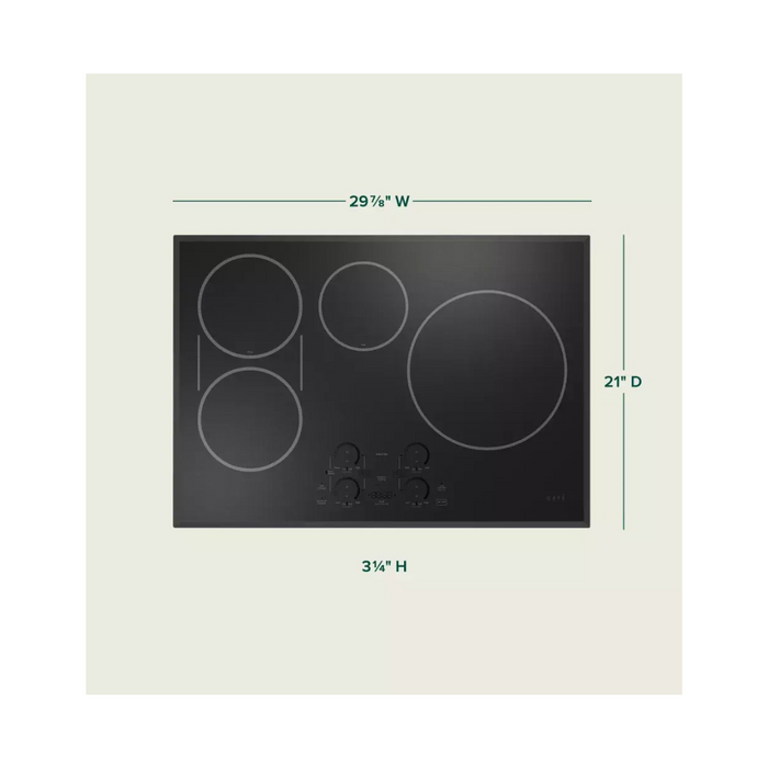 Cafe CHP90301TBB 30 Inch Induction Smart Cooktop with 4 Elements