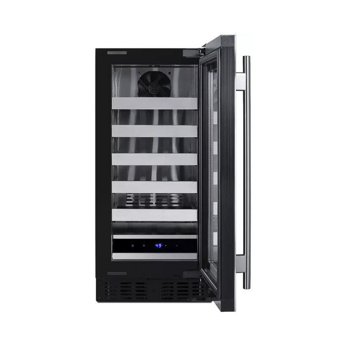 Summit ASDW1522 15 Inch Built-In Commercial Wine Cellar with 1.8 cu. ft. Capacity, 5 Steel Shelves, LED Lighting, Digital Thermostat, Lock, Sabbath Mode, and ADA Compliant: Stainless Steel