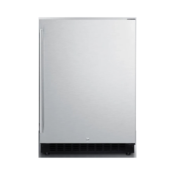 Summit AL54 24 Inch Built-In Undercounter Refrigerator with 4.8 cu. ft. Capacity, 3 Glass Shelves, Bottle Slots, Sabbath Mode, Temperature Alarm, Digital Thermostat, and ADA Compliant: Right Hinge