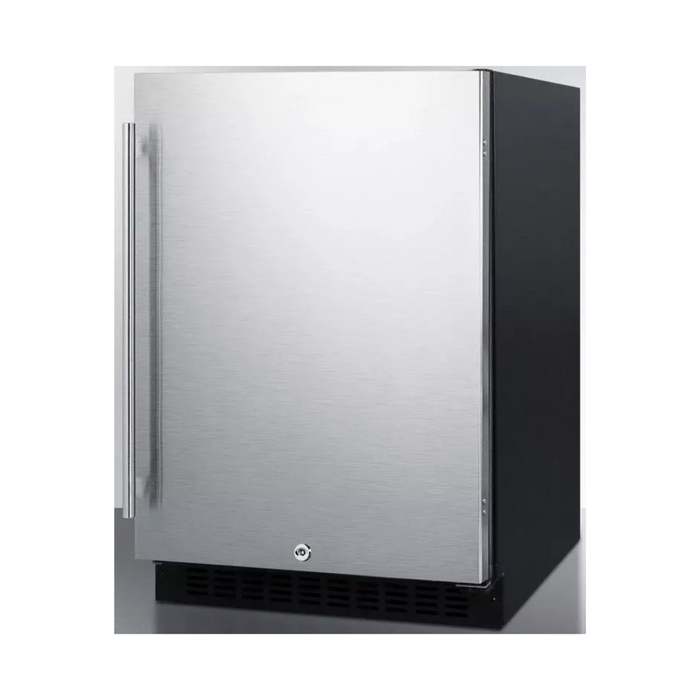Summit AL54 24 Inch Built-In Undercounter Refrigerator with 4.8 cu. ft. Capacity, 3 Glass Shelves, Bottle Slots, Sabbath Mode, Temperature Alarm, Digital Thermostat, and ADA Compliant: Right Hinge