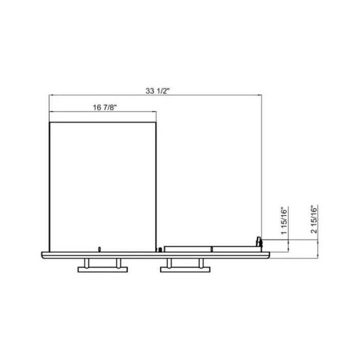 XO XOG36COMBO 36 Inch Single Roll Out Door and Drawer with Maximum Access Utility, 304 Stainless Steel Construction, Matching Pro Style Handles and Soft Close Doors