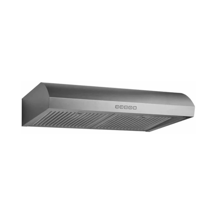 XO XOE230S 30 Inch Under Cabinet Range Hood with 3-Speed/400 CFM Blower, Push Button Controls, LED Lighting, and Dishwasher-Safe Hybrid Mesh Filter: Stainless Steel