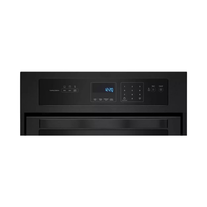 Whirlpool WOS51ES4EB 24 Inch Single Electric Wall Oven with 3.1 cu. ft. Capacity, 3600 Watt Broil Element, High Heat Self-Cleaning Mode, Delay Cook Setting, ADA Compliant and Star-K Certified: Black