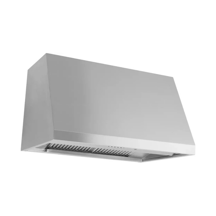 GE UVW93642PSS 36 Inch Commercial Wall Mount Range Hood with 590 CFM Blower, Heat Sensor, Hidden Controls, QuietBoost™, Four-Speed Fan Control, LED Hood Light, Wi-Fi, and ADA Compliant