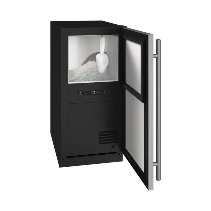 U-Line UANP115SS01A 15 Inch Freestanding/Built-In Ice Maker with Pump Included, Reversible Hinge, 90 lbs. Daily Ice Production, 30 lbs. Ice Storage, Nugget Ice, ADA Compliant, UL Listed, Energy Star Certified and Star K