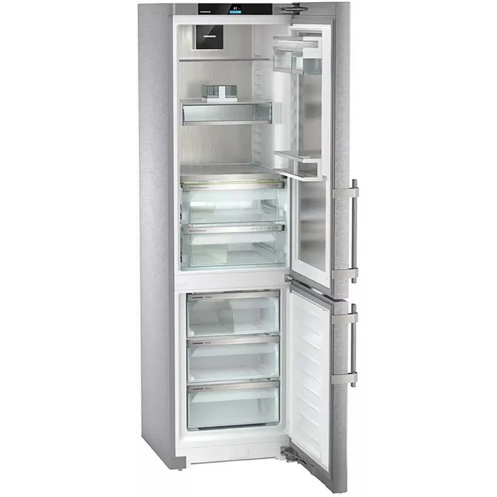 Liebherr SCB5790IML 24 Inch Freestanding Bottom Freezer Refrigerator with 12.7 cu. ft. Total Capacity, DuoCooling, Bio Fresh, HydroBreeze, SoftTelescopic, VarioSpace, SuperFrost, Door Alarm, Display Lock, LED Lighting, IceMaker: Left Hinge