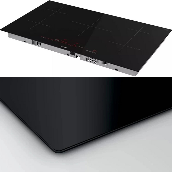 Bosch 800 Series NIT8660UC 36 Inch Induction Smart Cooktop with 5 Elements, Ceramic Surface, 12" Dual-Ring Center Cooking Zone, AutoChef®, and Hood Control: Frameless