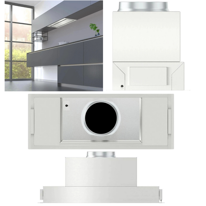Forte MAYA1148 Under Cabinet Range Hood with 3-Speed/1100 CFM Blower, Soft Touch Backlit Controls, LED Lighting, Mesh Anti-Grease Filters, Time Delay Shut-Off, Easy Installation System, Made in Italy, and ETL Approved: 48 Inch