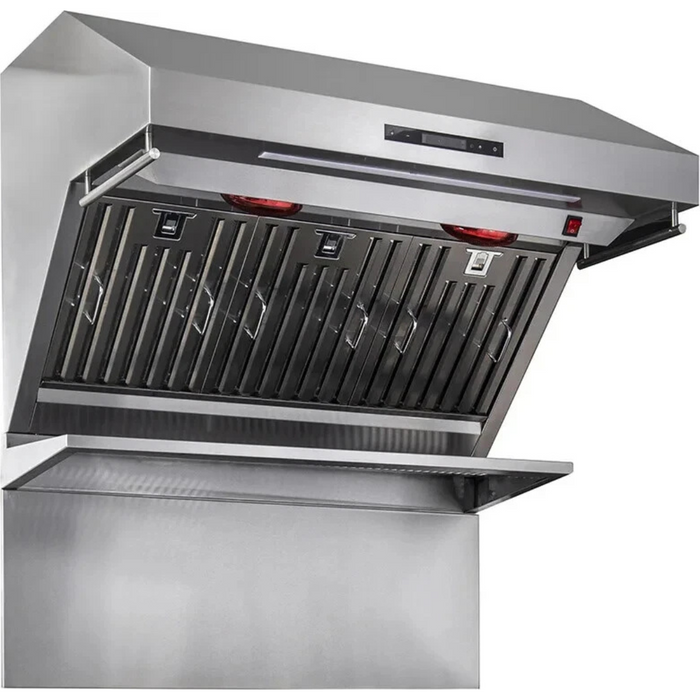 Forno Alta Qualita Savona FRHWM502936 Wall Mount Range Hood with 4-Speed, Touch Control, LED Strip Lights, Dishwasher-Safe Hybrid Filter, 2 Utensil Hangers and Backsplash: 36 Inch - 1200 CFM