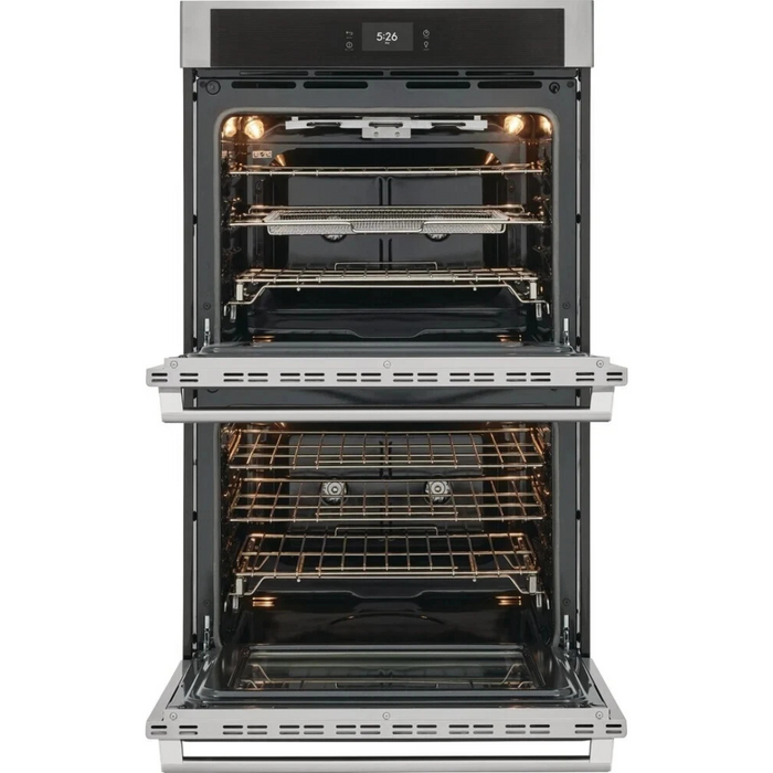 Electrolux ECWD3011AS 30 Inch Electric Double Wall Oven with 10.2 Total Cu. Ft. Oven Capacity, Air Sous Vide, Air Fry, Steam Bake/Roast, Convection Bake, Self Clean+Steam Clean, Delay Start, Glide Rack, Wi-Fi, UL Listed, and Star-K Certified