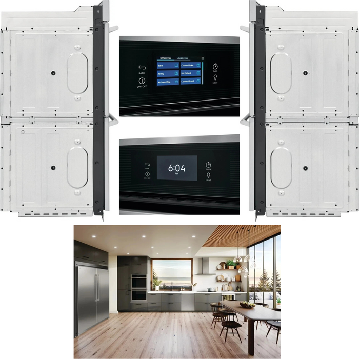 Electrolux ECWD3011AS 30 Inch Electric Double Wall Oven with 10.2 Total Cu. Ft. Oven Capacity, Air Sous Vide, Air Fry, Steam Bake/Roast, Convection Bake, Self Clean+Steam Clean, Delay Start, Glide Rack, Wi-Fi, UL Listed, and Star-K Certified