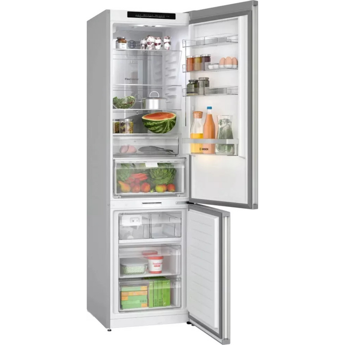 Bosch 800 Series B24CB80ESS 24 Inch Counter Depth Freestanding Bottom Freezer Smart Refrigerator with 12.8 cu. ft. Total Capacity, Ice Maker, and Internal Water Dispenser: Stainless Steel