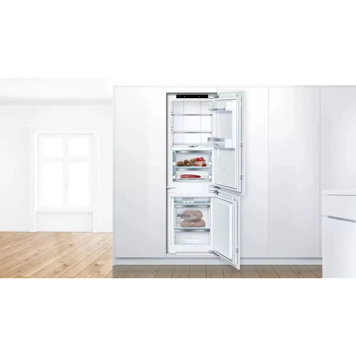 Bosch 800 Series B09IB91NSP 22 Inch Panel Ready Built-In Bottom Mount Smart Refrigerator with 8.3 Cu. Ft. Total Capacity, Home Connect™, MultiAirFlow™ System, VitaFreshPro™, Spill-Proof Glass Shelves, OptiFlex® Hinge, Sabbath Mode