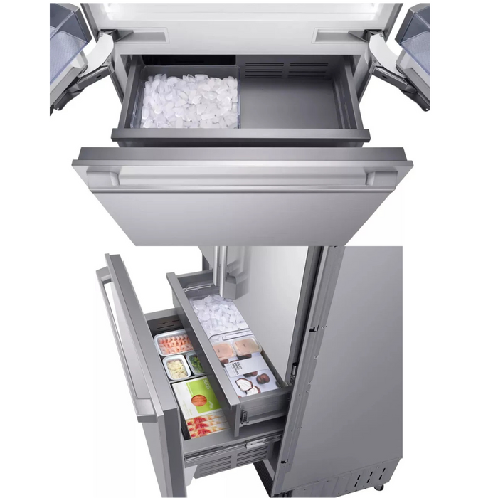 Dacor Transitional DRF365300AP 36 Inch Panel Ready Built-In French Door Refrigerator with 21.3 Cu. Ft. Total Capacity, Internal Water Dispenser, Ice Maker, Water Filter, Deodorizing Filter, FreshZone™ Drawer, 3DLighting™