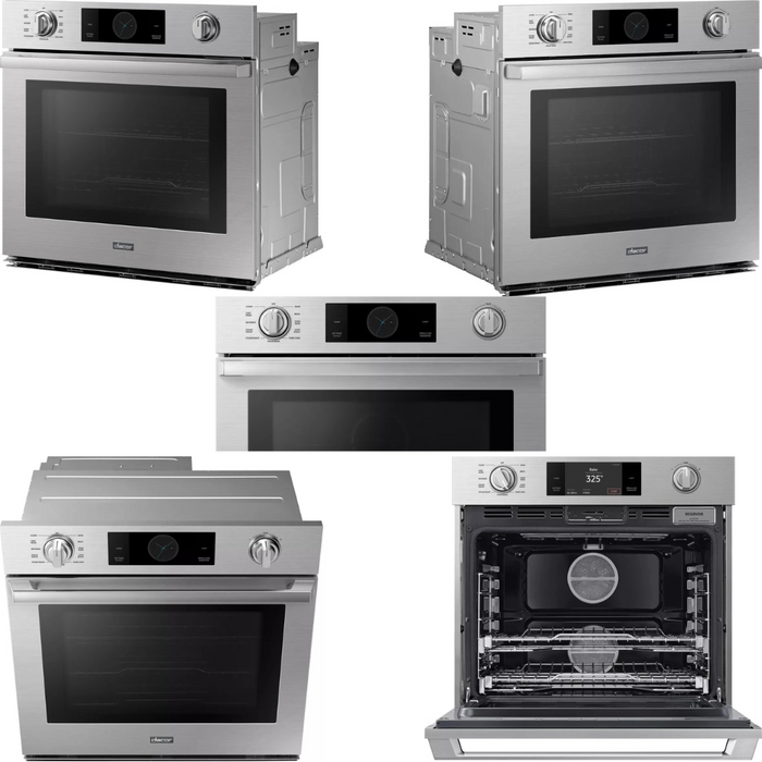 Dacor Transitional DOB30P977SS 30 Inch Single Smart Wall Oven with 5.1 Cu. Ft. Capacity, Four-Part Dual Pure Convection, Self Clean, InstantHeat™, Steam Assist, BrightVue™, SoftShut™, SmartThings Compatible, and Sabbath Mode