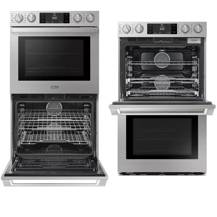 Dacor Transitional DOB30P977DS 30 Inch Double Smart Wall Oven with 5.1 Cu. Ft. Capacity, Four-Part Dual Pure Convection, Self Clean, InstantHeat™, Steam Assist, BrightVue™, SoftShut™, SmartThings Compatible, and Sabbath Mode