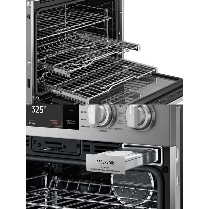 Dacor Transitional DOB30P977DS 30 Inch Double Smart Wall Oven with 5.1 Cu. Ft. Capacity, Four-Part Dual Pure Convection, Self Clean, InstantHeat™, Steam Assist, BrightVue™, SoftShut™, SmartThings Compatible, and Sabbath Mode
