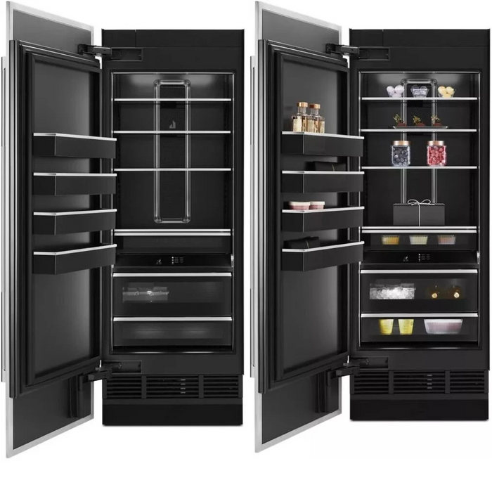 JennAir JBZFL30IGX 30 Inch Panel Ready Built-In Smart Freezer Column with 17 Cu. Ft. Capacity, Amazon Alexa, Google Assistant, Prism Ice Maker, Vacation Mode, Ecliptic Lighting, Sabbath Mode, and ENERGY STAR® Certified: Left Hinge - Panel Ready