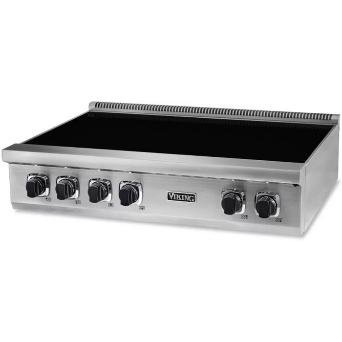 Viking 5 Series VIRT5366BSS 36 Inch Induction Rangetop with 6 Elements, Wear-Resistant Glass Ceramic Surface, MagneQuick™ Induction Elements, and Power Management Induction System