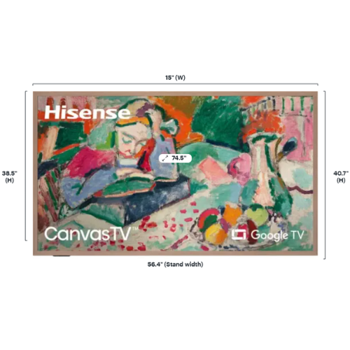 Hisense - 75" Class S7 Series Canvas TV 4K QLED TV with Hi-Matte Display and UltraSlim Wall Mount 75S7N