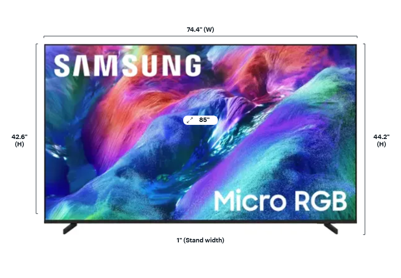 Samsung - 85" Class R85H Series Micro RGB 4K UHD SamsungVisionAI Smart Tizen TV MRN85R85HAFXZA