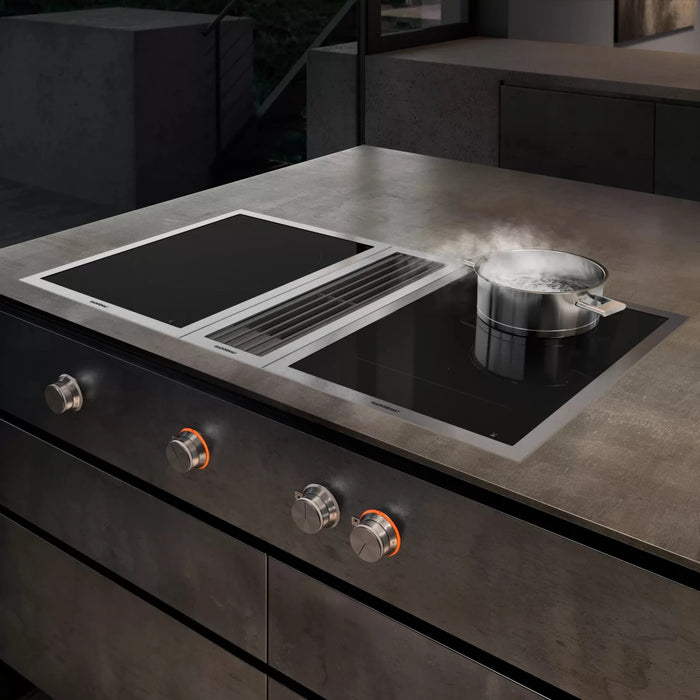 Gaggenau 400 Series VL414712 6 Inch Downdraft Smart Range Hood with Electronic Control, Washable Stainless Steel Filter, 3 Electronically Controlled Power Levels, Airflow-Optimised Interior, and Home Network Integration