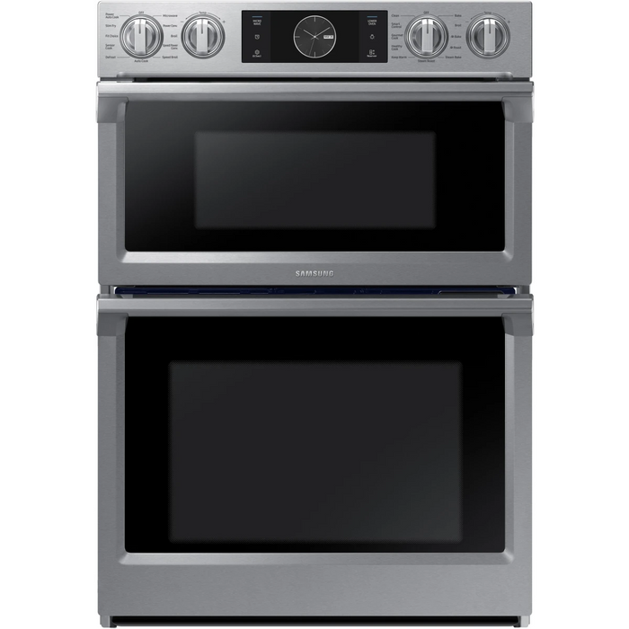 Samsung NQ70M7770DS 30 Inch Smart Combination Electric Wall Oven with Wi-Fi, Dual Convection, Flex Duo, Temperature Probe, 10 Modes, Steam Cook, Speed Cook, 7 cu. ft. Total Capacity, Self-Clean and Sabbath Mode: Stainless Steel