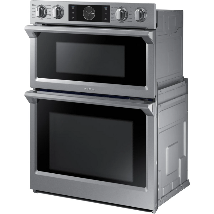 Samsung NQ70M7770DS 30 Inch Smart Combination Electric Wall Oven with Wi-Fi, Dual Convection, Flex Duo, Temperature Probe, 10 Modes, Steam Cook, Speed Cook, 7 cu. ft. Total Capacity, Self-Clean and Sabbath Mode: Stainless Steel