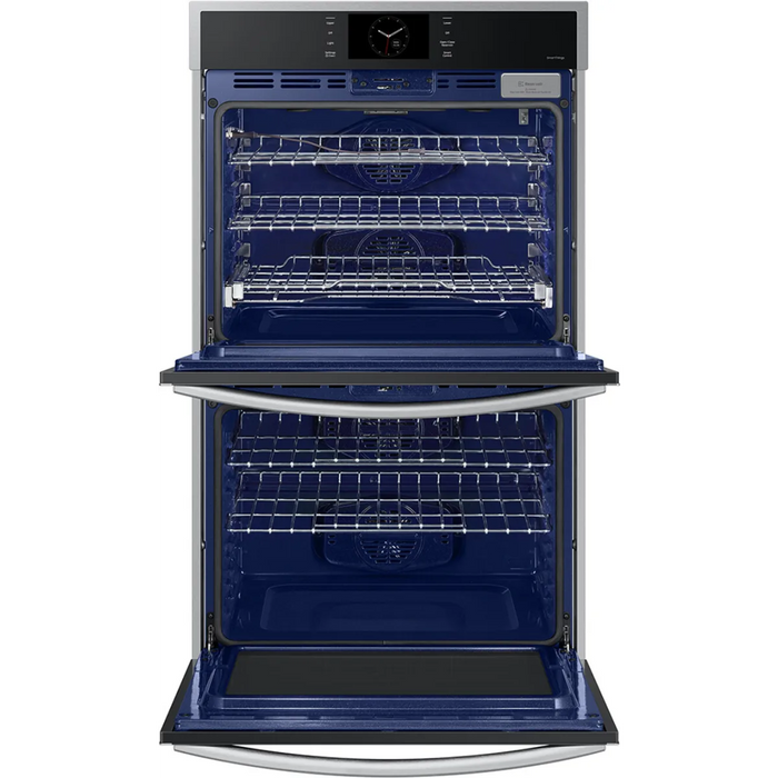 Samsung NV51CG600DSR 30 Inch Double Electric Smart Wall Oven with 10.2 cu. ft. Dual Convection Oven, Self+Steam Clean, Air Fry, Steam Cook, Air Sous Vide, Sabbath, and Gliding Rack: Stainless Steel