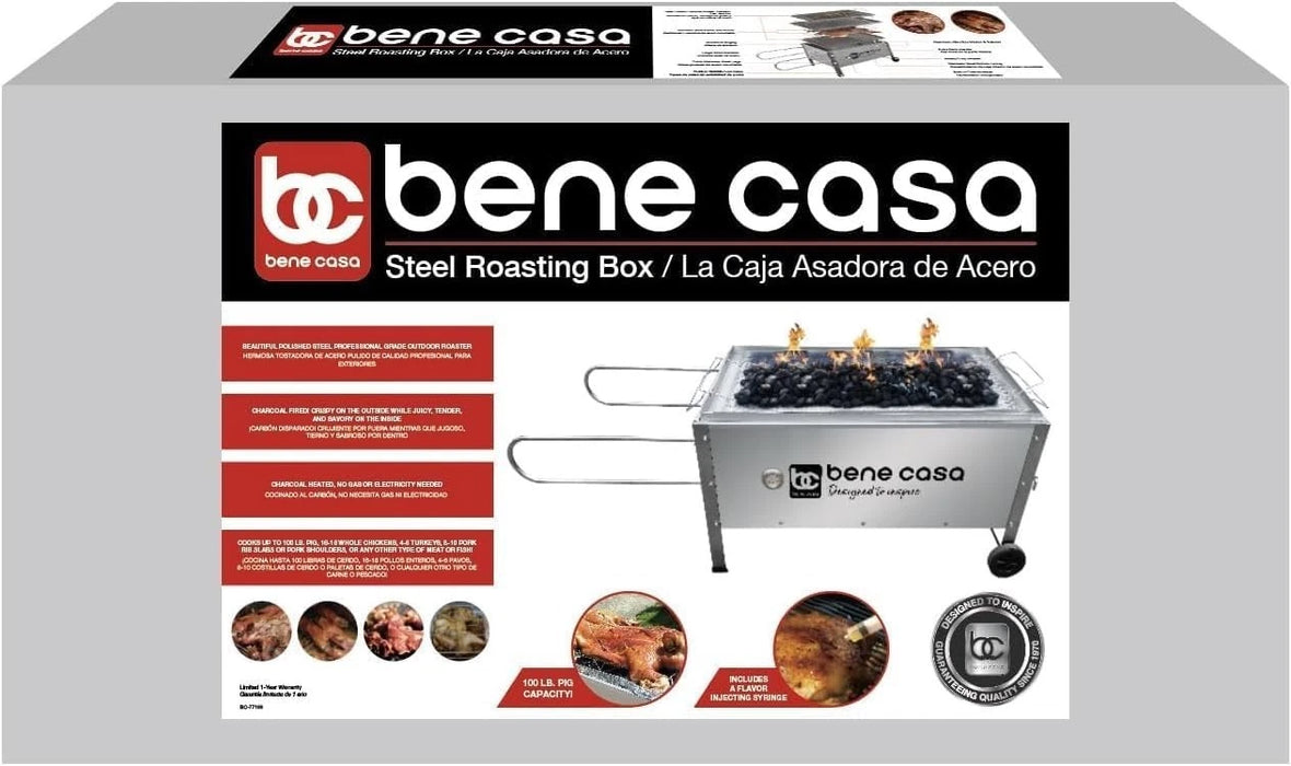 Bene Casa Black Caja Asadora Roasting Box with Window, 100lb (Steel) BC-77186