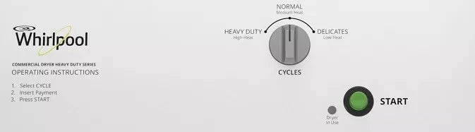 Whirlpool Commercial Laundry CGM2795JQ 27 Inch Commercial Gas Dryer with 7.4 cu