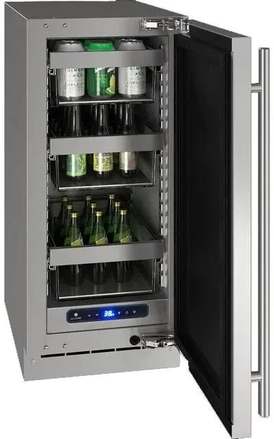 U-Line 5 Class UHRE515SS01A 15 Inch Undercounter Refrigerator with 47-Bottle Capacity