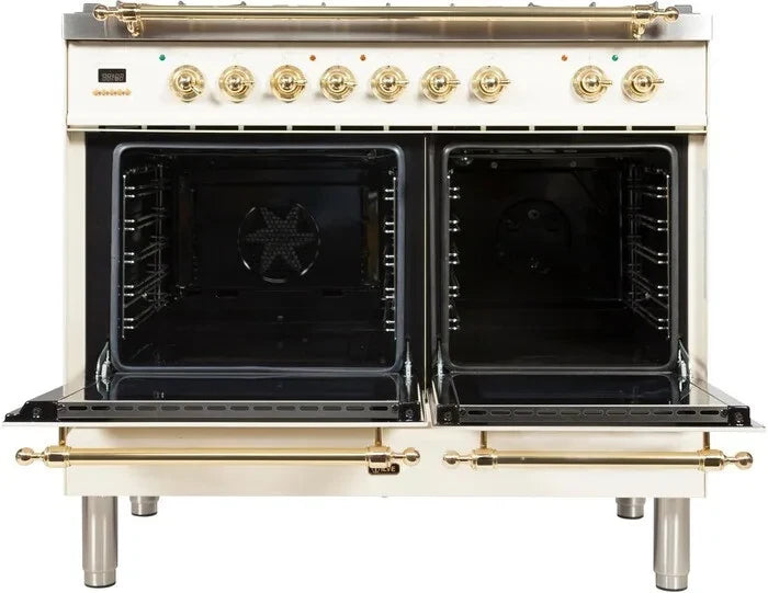Ilve Nostalgie Collection UPDN100FDMPA 40 Inch Freestanding Dual Fuel Range wit
