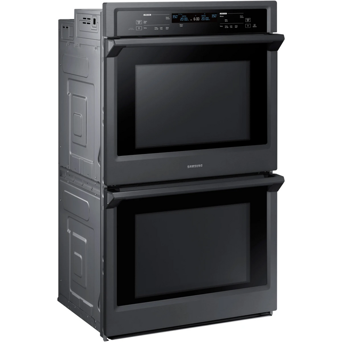 Samsung NV51K6650DG 30 Inch Electric Double Wall Oven with 5.1 cu. ft. Capacity, Steam Cook, Dual Convection, Rapid Preheat, Delay Bake, Electronic Touch Display, Wi-Fi Enabled Temperature Probe and Hybrid Self Clean: Black Stainless Steel