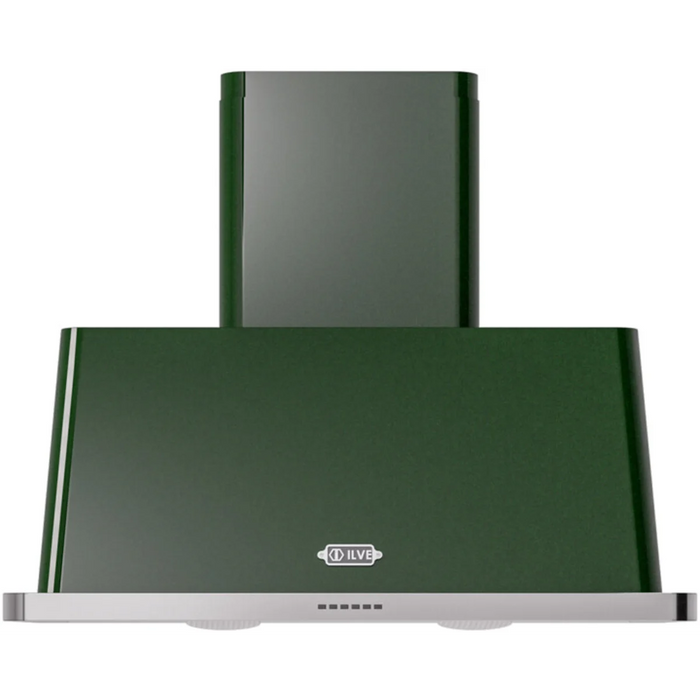 Ilve Majestic Collection UAM100EG 40 Inch Wall Mount Range Hood with 4-Speed/600 CFM Blower, Push Button Control, Halogen Lighting, and Dishwasher-Safe Mesh Filter: Emerald Green